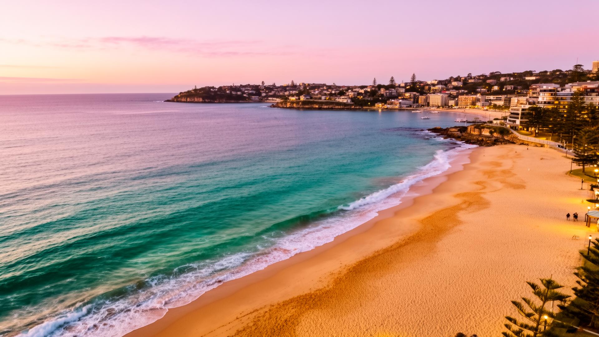 Manly Beach at dusk